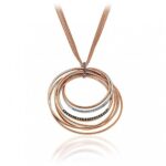 Μενταγιόν λευκό ροζ χρυσό